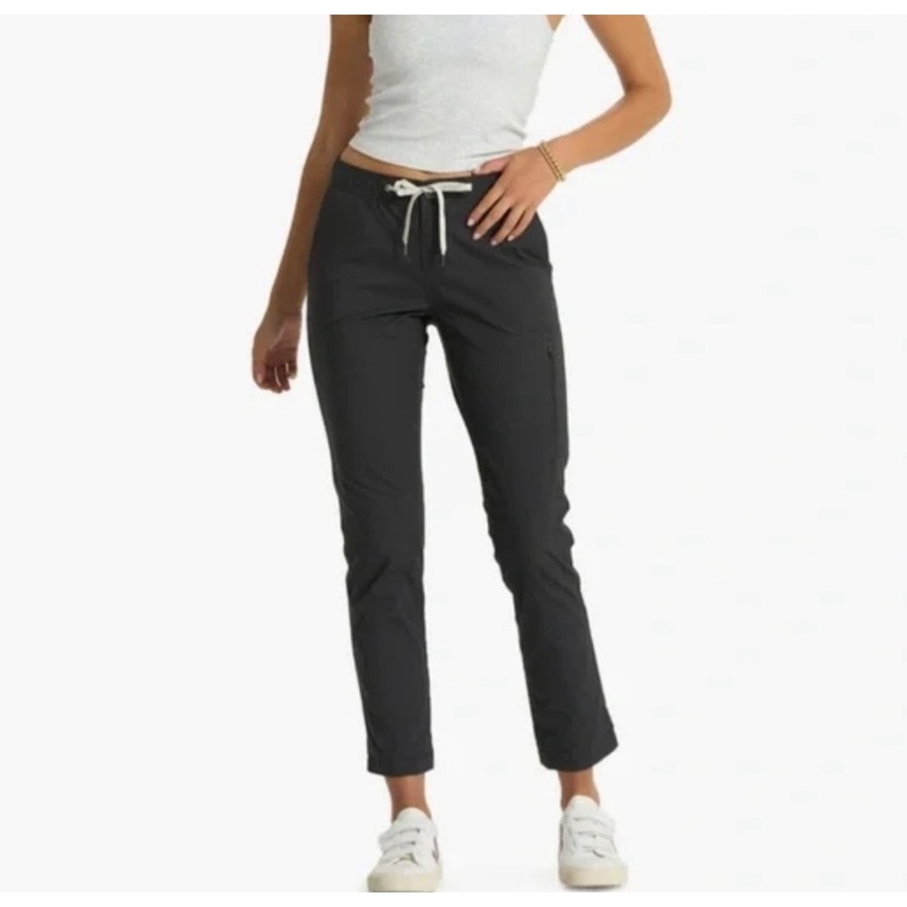 Vuori Women's Ripstop Drawstring Pants Charcoal Gray Outdoor Sz M Climber Hiking